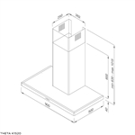 Máy hút mùi áp tường Malloca THETA K1520